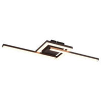 LED DECKENLEUCHTE Metall Schwarz matt - Schwarz, Metall (54/16/5cm)