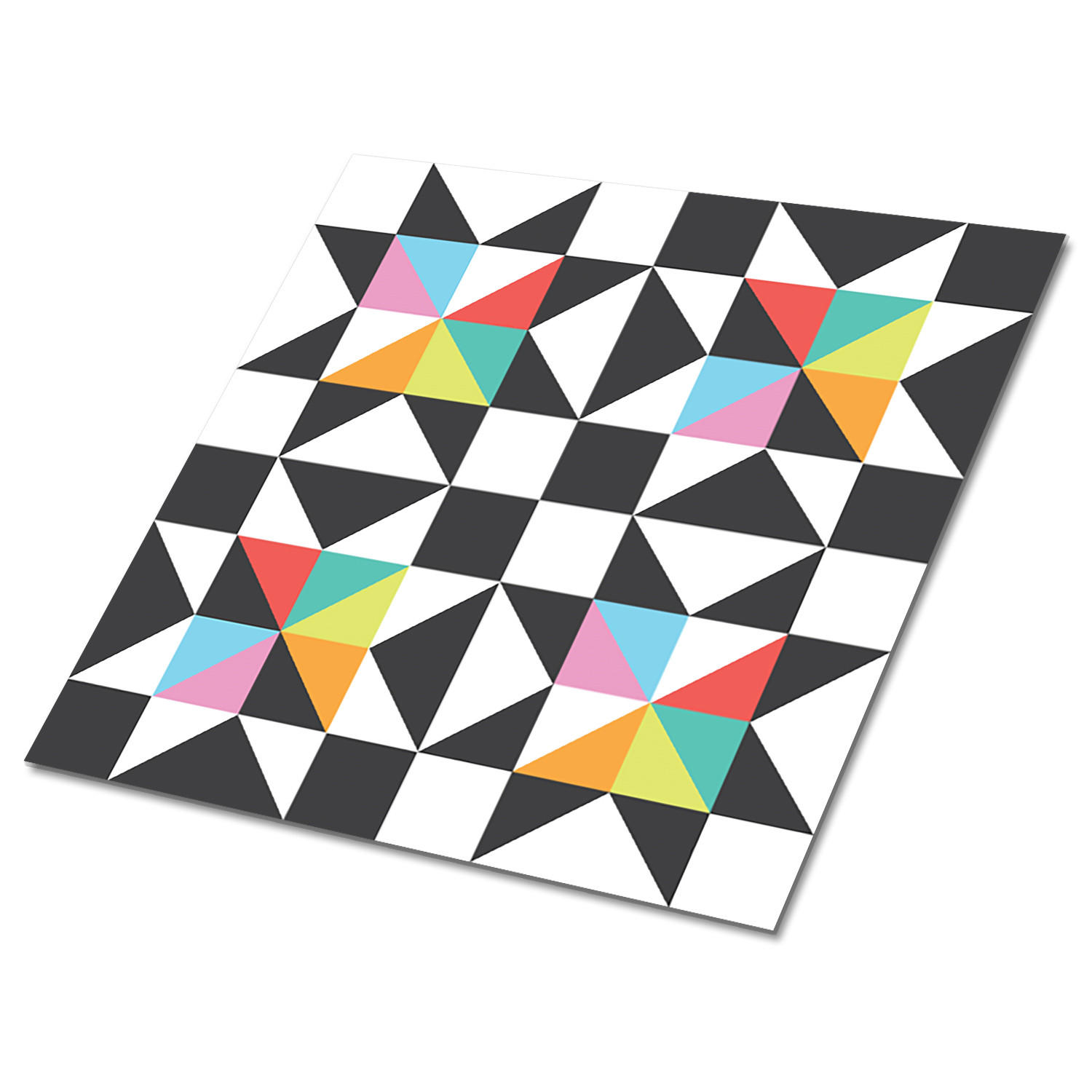FLIESENAUFKLEBER 9 Stück 30x30 cm selbstklebend Geometrisches Muster - Multicolor, Textil (30/1.6/30cm) - TULUP