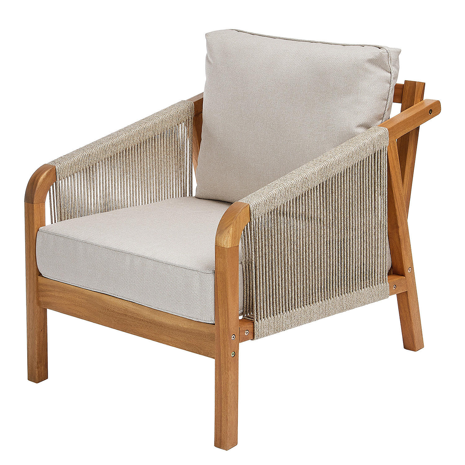 OUTDOOR-SESSEL Rope Island - Braun, Holzwerkstoff (80/69/70cm) - Butlers