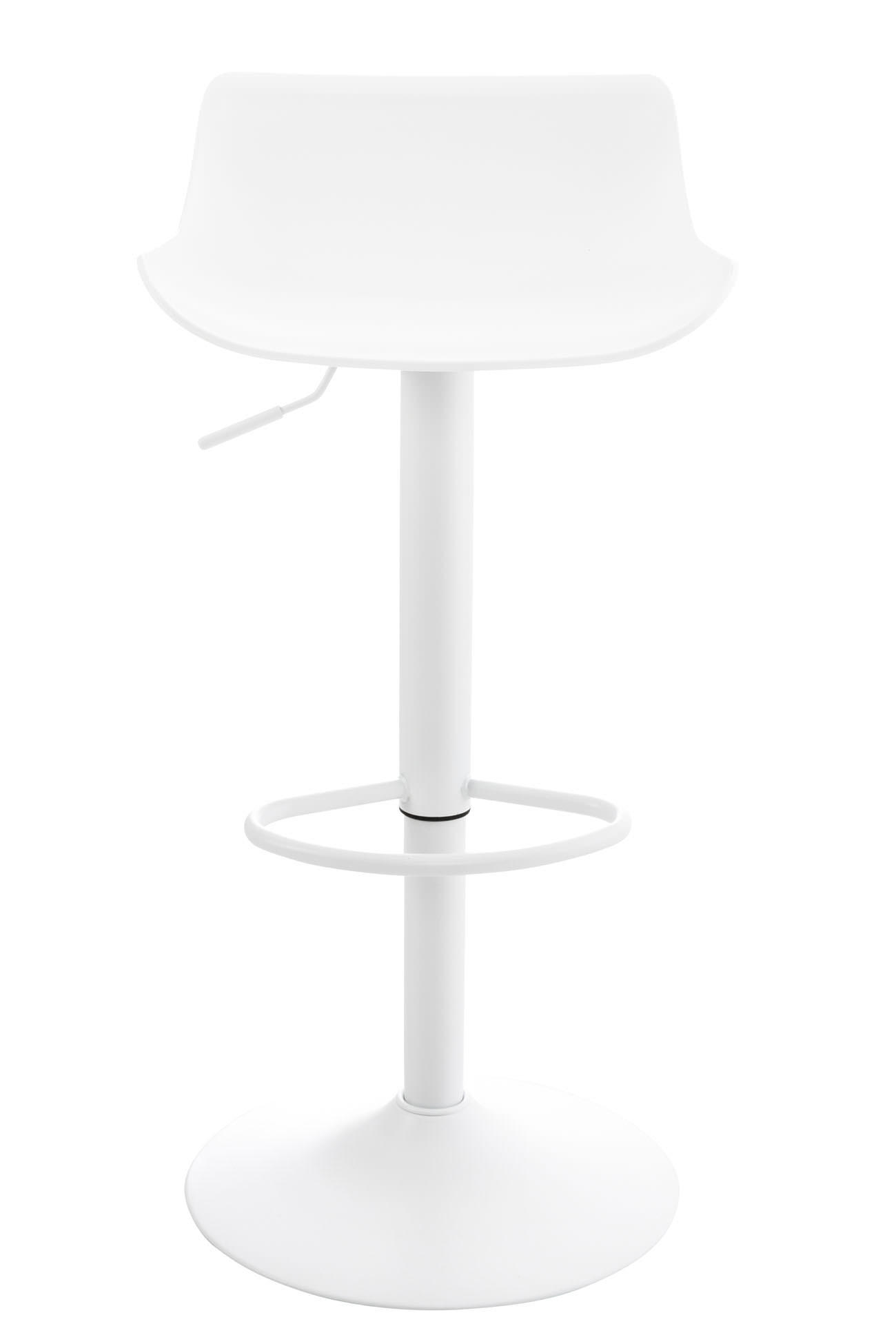 BARHOCKER höhenverstellbar Weiß JUTO Kunststoff 685-94x43x44 cm - Weiß, Kunststoff/Metall (43/68.5/44cm) - DELUKE
