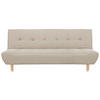 3-SITZER-SCHLAFSOFA beige Alsten - Hellbraun/Beige, Textil (182/83cm) - Beliani