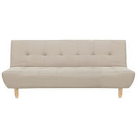3-SITZER-SCHLAFSOFA beige Alsten - Hellbraun/Beige, Textil (182/83cm) - Beliani