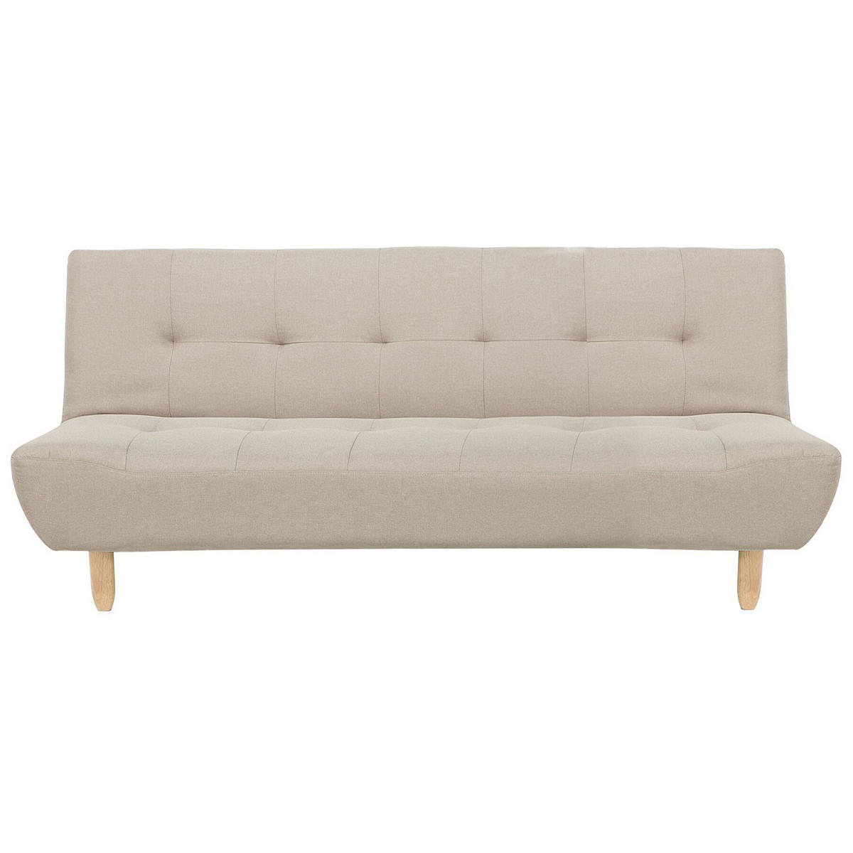3-SITZER-SCHLAFSOFA beige Alsten - Hellbraun/Beige, Textil (182/83cm) - Beliani
