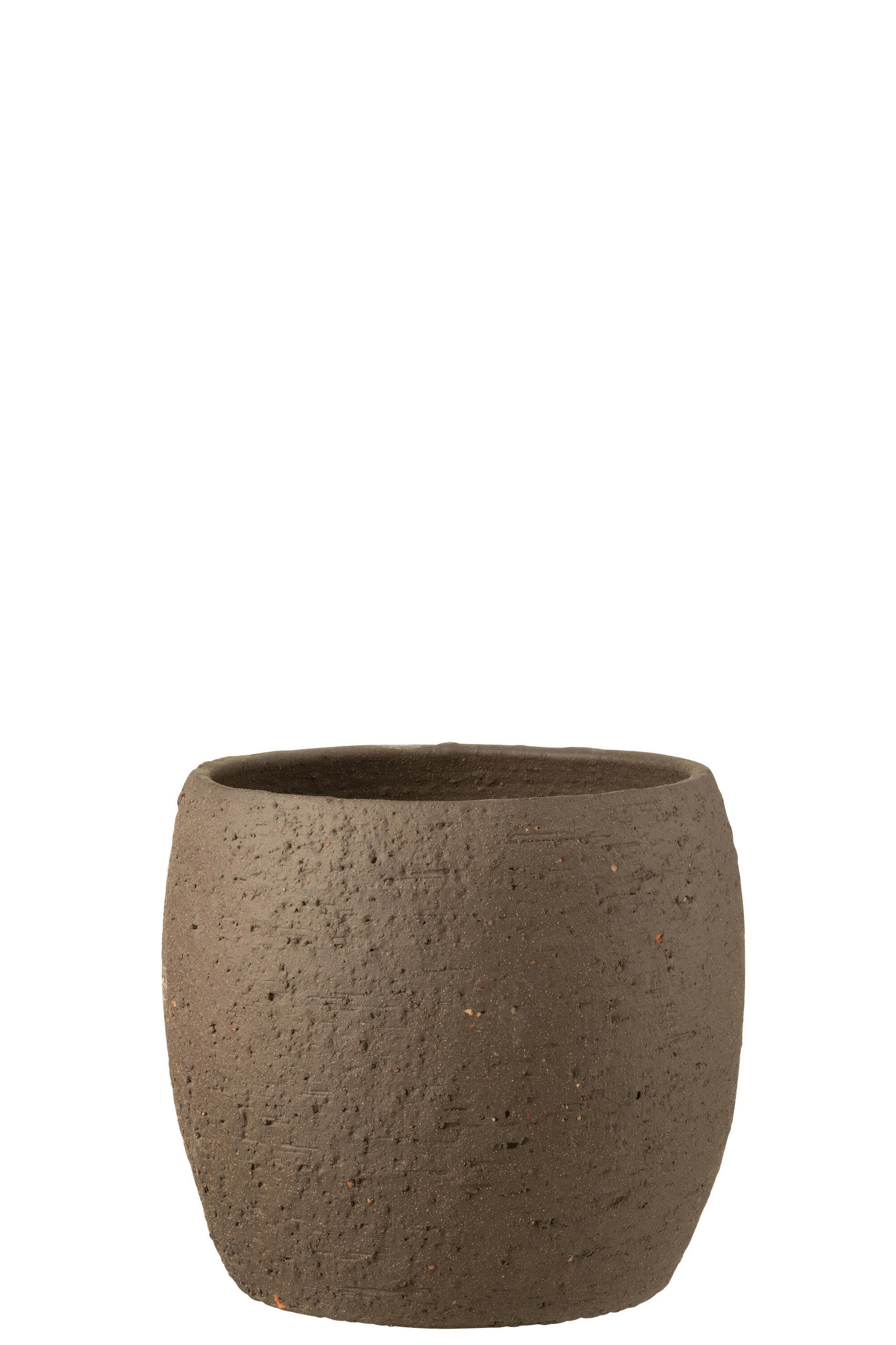 BLUMENTOPF ENYA - Töpferei - Braun - XL - Ø 28 cm - Braun, Keramik (28/26cm) - J-Line