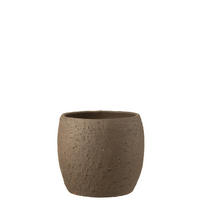 BLUMENTOPF ENYA - Töpferei - Braun - XL - Ø 28 cm - Braun, Keramik (28/26cm) - J-Line