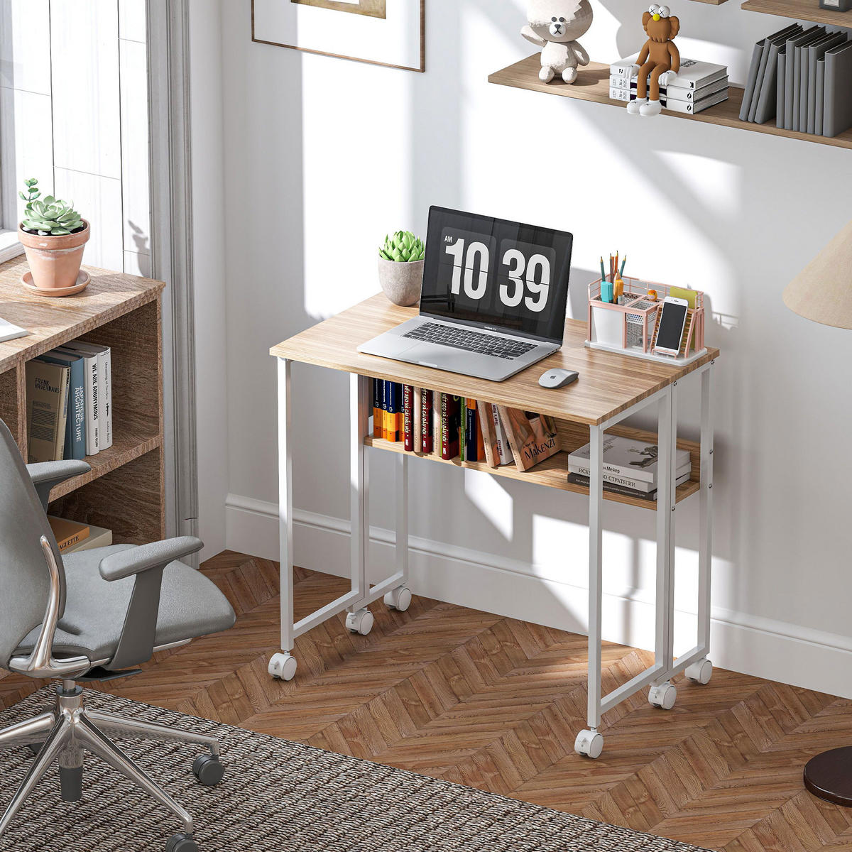 BÜROTISCH Naturholz 1 Stück - Braun, Holzwerkstoff (50/80/75cm) - GiPP