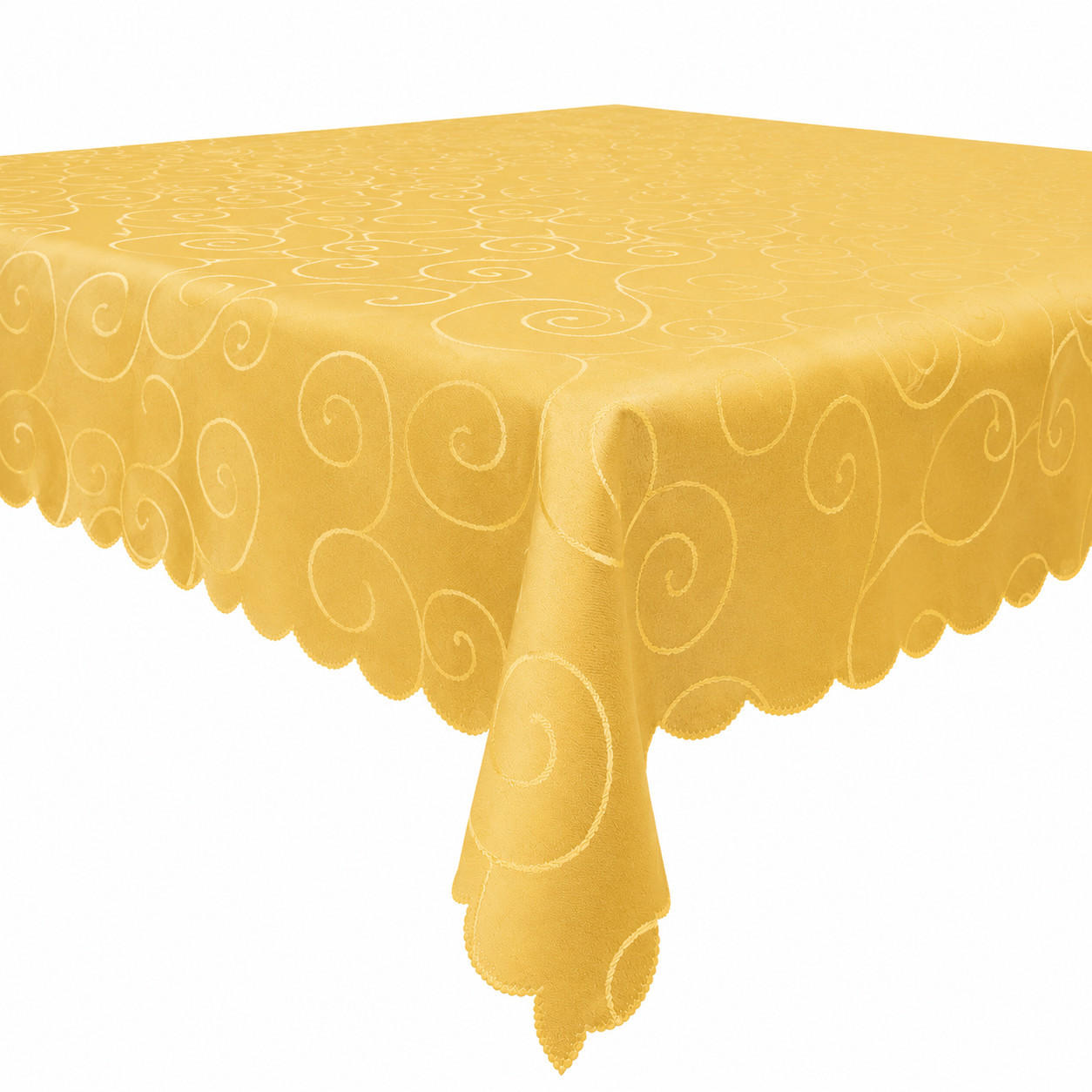 TISCHDECKE 110/110 cm Ornamente Gelb - Gelb, Textil (110/110cm) - TiborTex