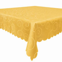 TISCHDECKE 110/110 cm Ornamente Gelb - Gelb, Textil (110/110cm) - TiborTex