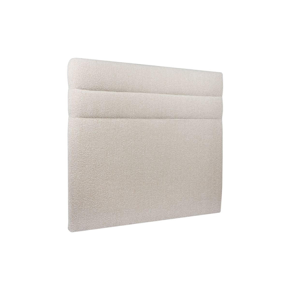 KOPFTEIL Modell Linien – Hellbeiger Bouclé-Stoff 180 cm - Beige, Karton/Holz (180/120/10cm) - Sommeil de Plomb