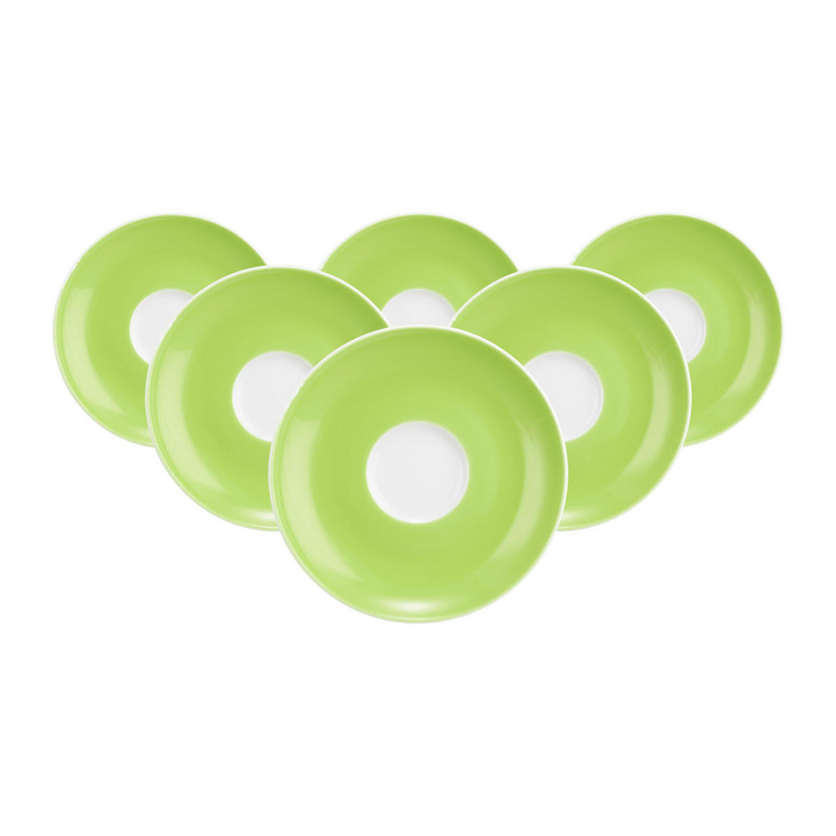ESPRESSOUNTERTASSEN Liberty Pure Colors Lime Green ø 12 cm 6er Set - Grün, Keramik (12cm) - Seltmann Weiden