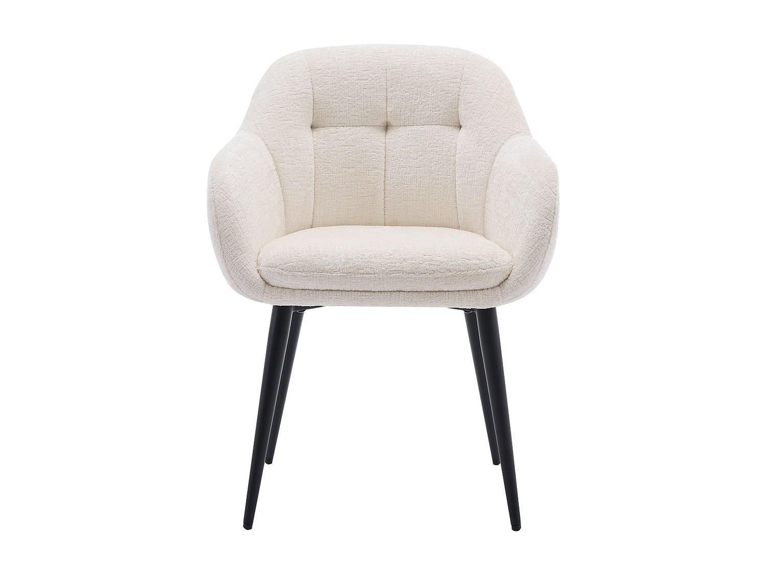 STUHL - 59 cm x 59 cm - stoff - cremefarben Lassandra - Creme, Textil (59/81/59cm) - Vente-Unique