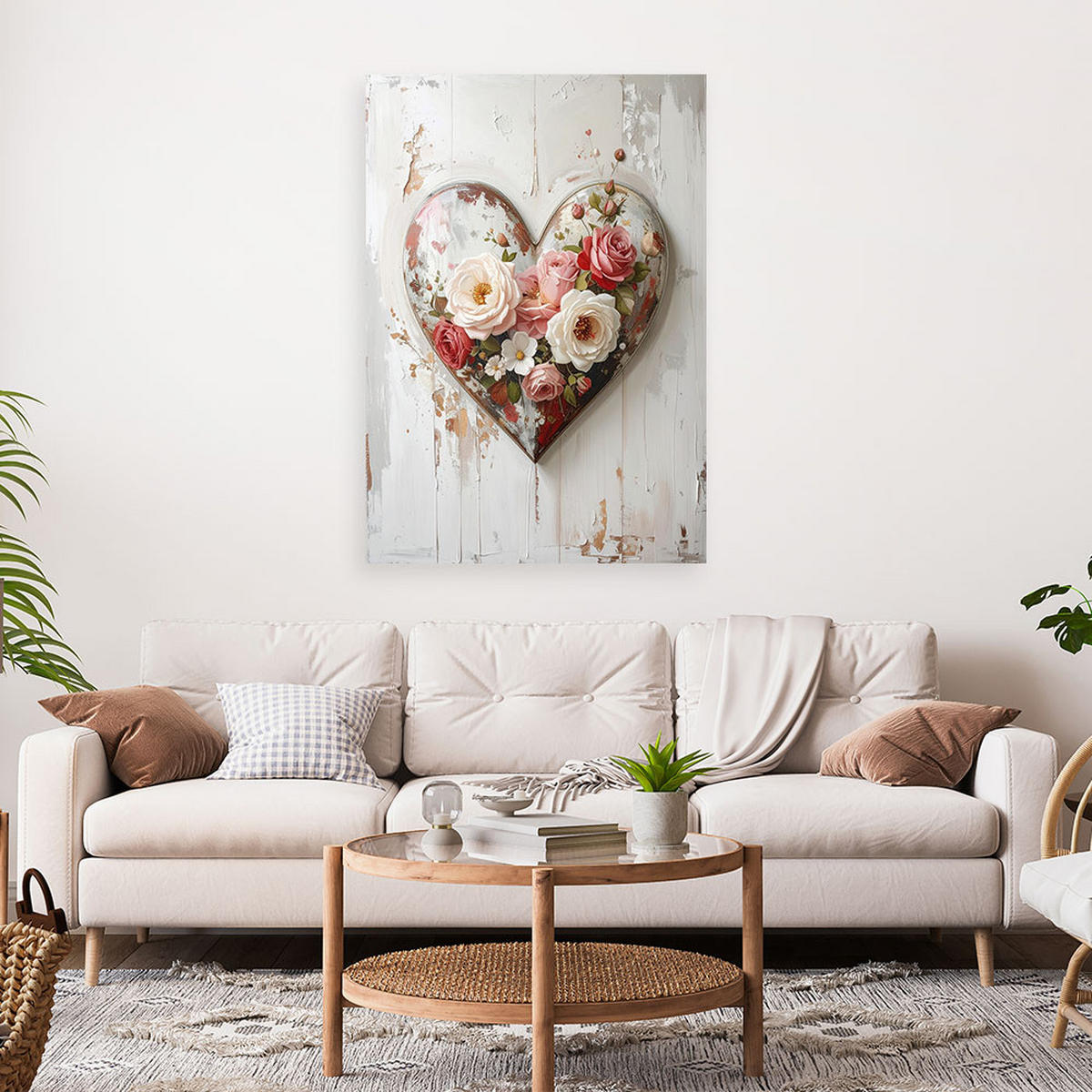 LEINWANDBILD Liebe 80x120cm - Beige, Textil (80/120cm) - Feeby