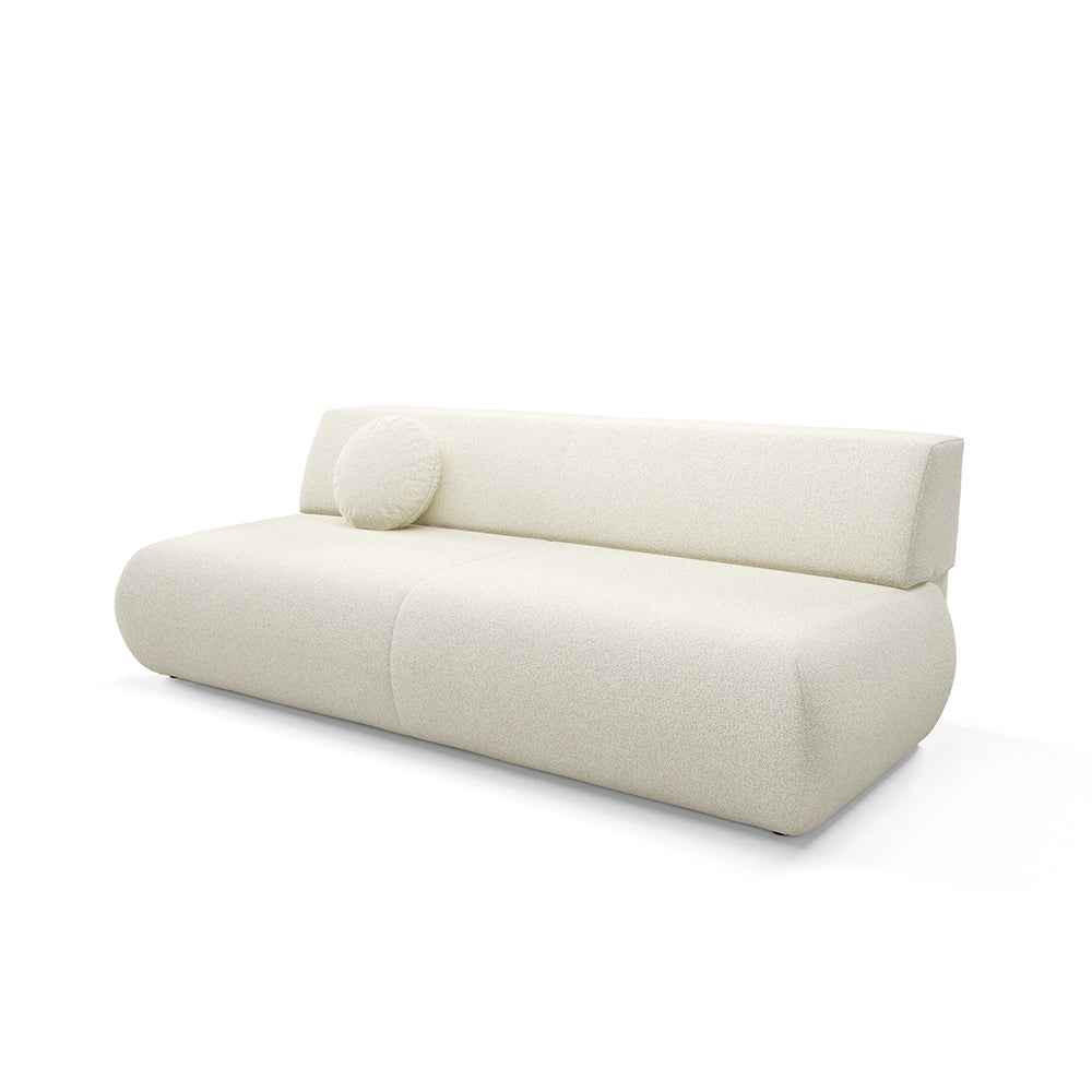 Pillovely Sofa Weiß 214x74x95 cm