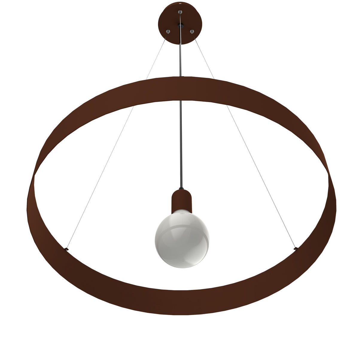 HÄNGELEUCHTE - Dunkelbraun, Metall (60/60/6cm) - Lumicom