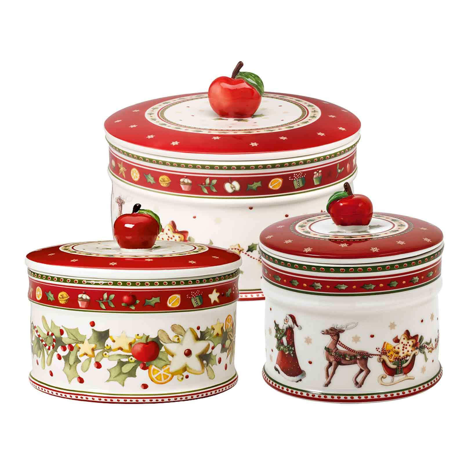 GEBÄCKDOSEN-SET Winter Bakery Delight bunt 3er Set - Multicolor, Keramik (1/1/1cm) - Villeroy & Boch