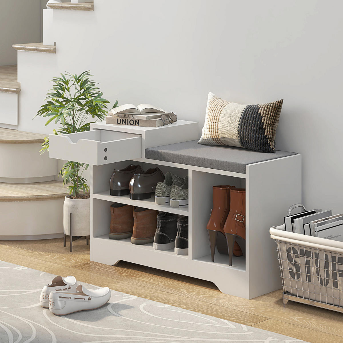 KONSOLENTISCH Weiß Spanplatte 1 Stück - Weiß, Kunststoff (76.5/30/52cm) - GiPP