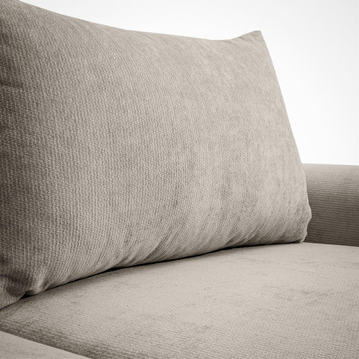 ECKSOFA GOYA mit Schlaffunktion und Bettkasten, Rechte, Perfect Harmony 04 - Ecru, Textil (302/184cm) - Lookway