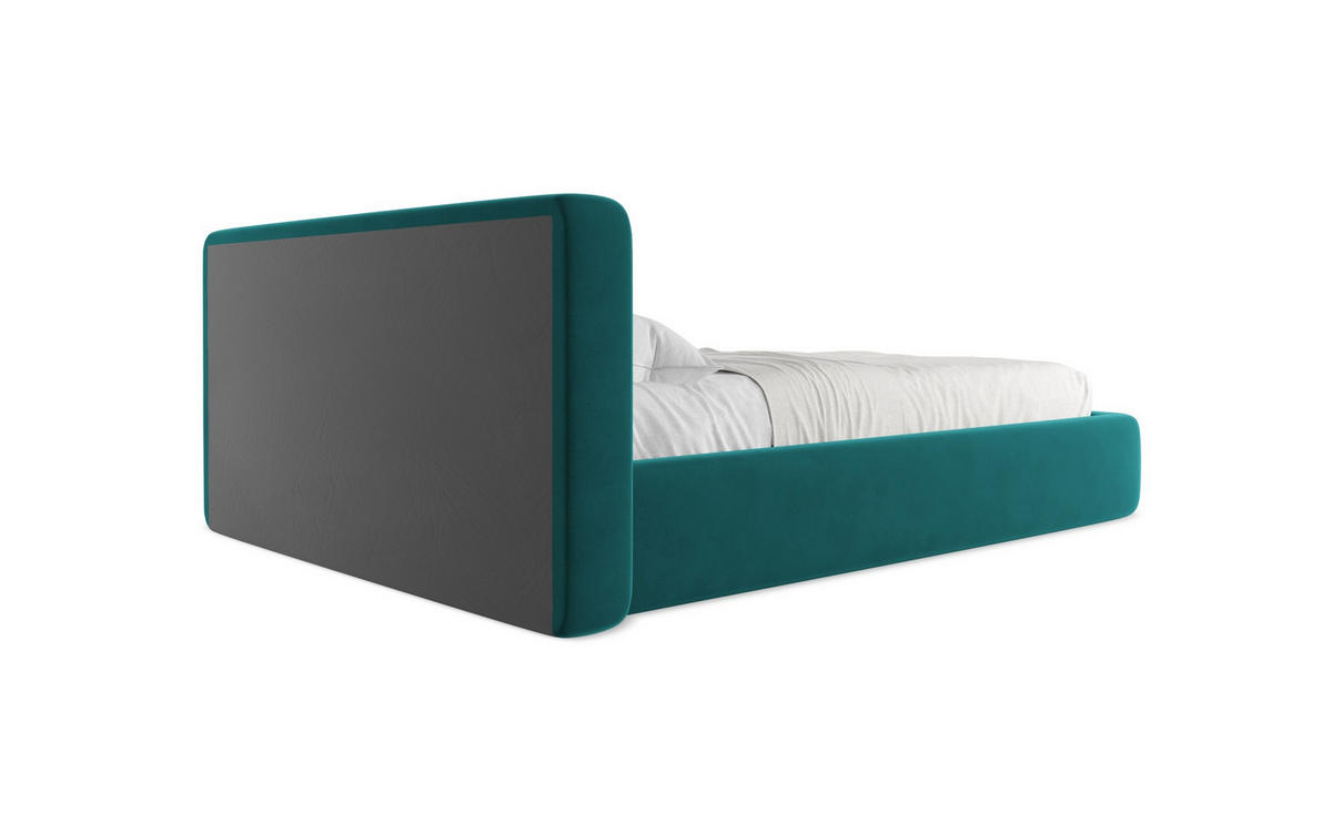 POLSTERBETT mit Bettkasten und Lattenrost 210x215 Blau - Blau/Blaugrau, Kunststoff/Textil (160/200cm) - Makamii