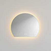 BADSPIEGEL LED 100 x 83 cm mit 3 Lichtfarben, Antibeschlagfunktion und Touch-Schalter - Transparent, Glas (100/83/2.5cm) - EMKE