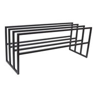 SCHUHSCHRANK James Schwarz - Schwarz, Metall (82/35/30cm) - LOFT42