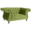 CHESTERFIELD Sessel Kaylin Samtvelours oliv - Olivgrün, Kunststoff (100/80/167cm) - 58aufmkessel