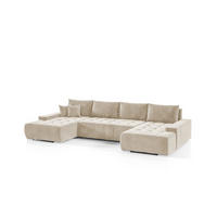 WOHNLANDSCHAFT Vogar In Monolith - Beige, Holzwerkstoff/Textil (350/85/185cm) - Fun Möbel