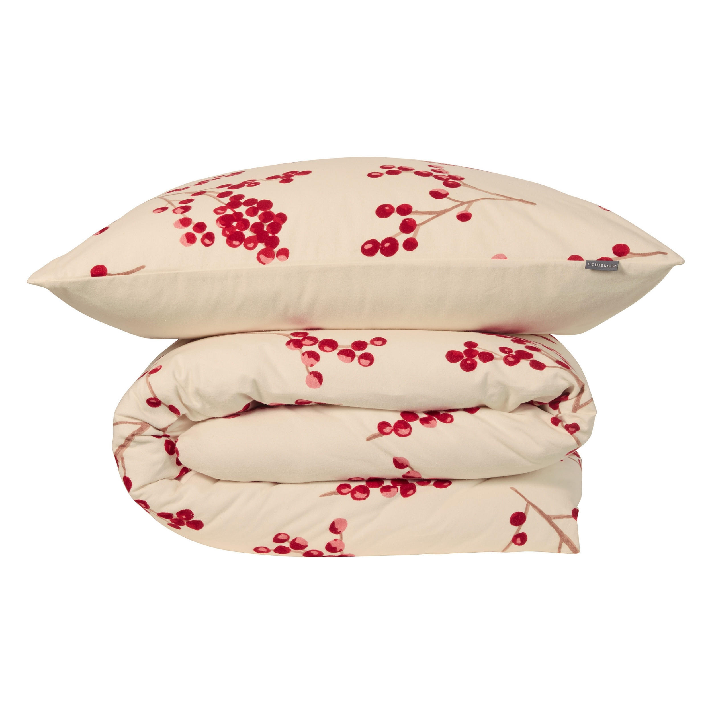 BETTWÄSCHESET Rowan - Feinbiber - 2-teilig - 155x 220 cm - Creme - Creme, Textil (155/220cm) - SCHIESSER