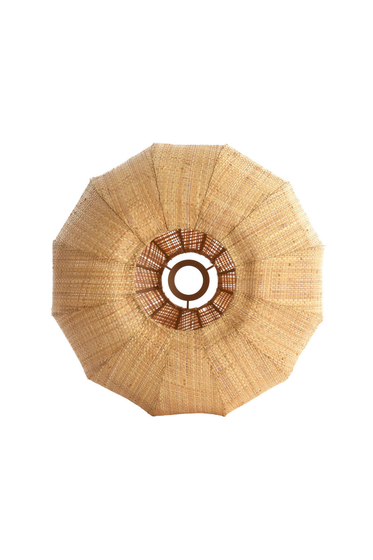LAMPENSCHIRM Rafika Braun Ø40/19 cm - Braun, Naturmaterialien (40/40/19cm) - Light & Living