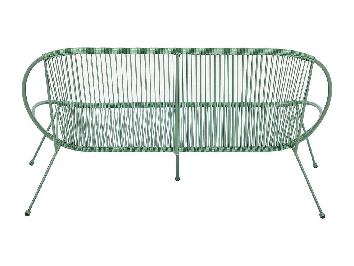 GARTENBANK - 2 Personen - Harz - Khaki - - Schlammfarben, Kunststoff (147/75/77cm) - Vente-Unique