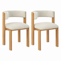 ESSZIMMERSTUHL ergonomisch 47 x 48 x 72,5 cm Beige 2er-Set - Beige, Metall (44/72.5/54.5cm) - Meubliv