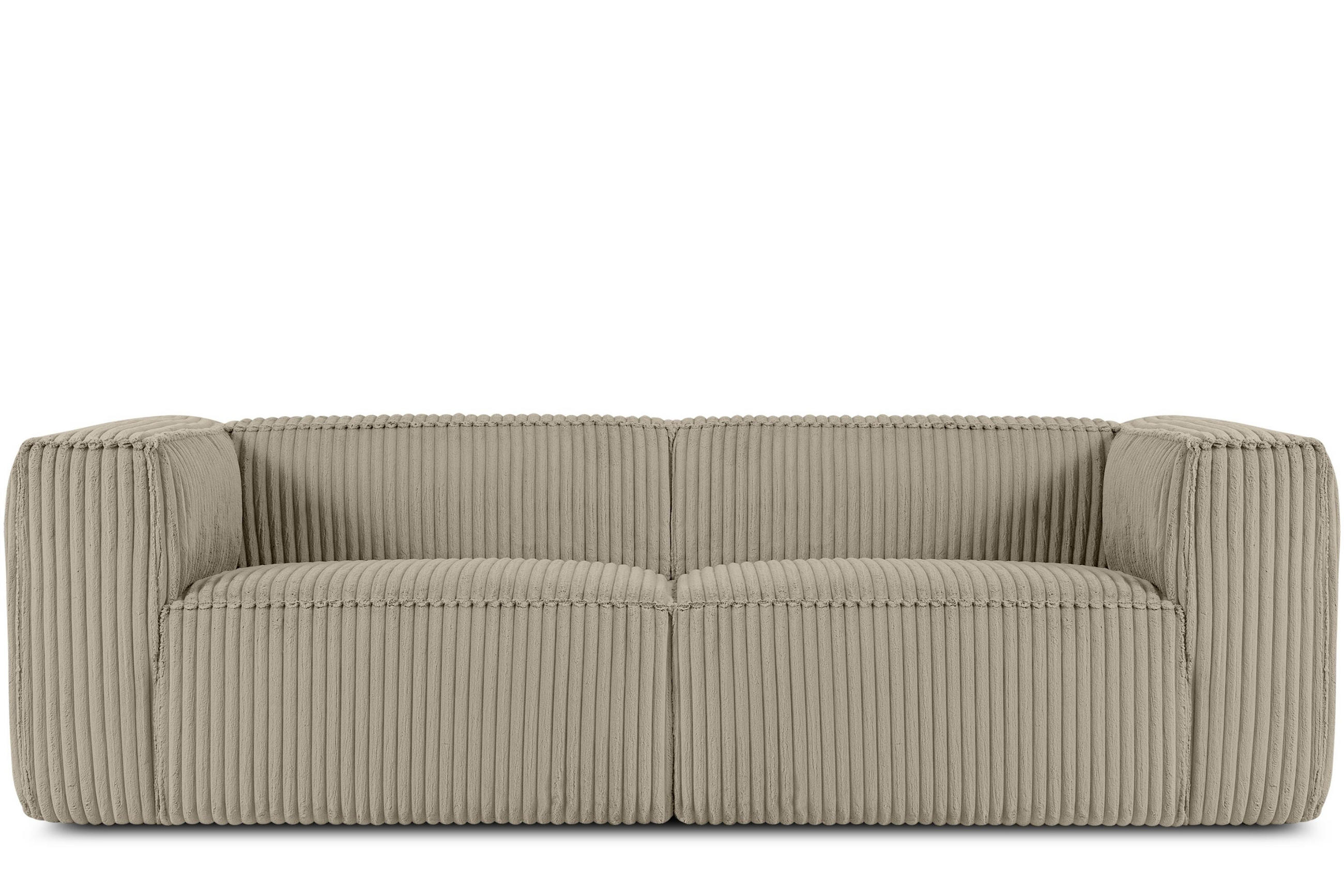 3-SITZER-SOFA FEROX Modern, Cord-Stoff, beige - Beige, Textil (246/73/96cm) - KONSIMO®