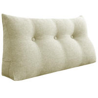 RÜCKENKISSEN für Bett Leinenlook Weiß 100 cm - Weiß, Textil (50/100cm) - Vercart