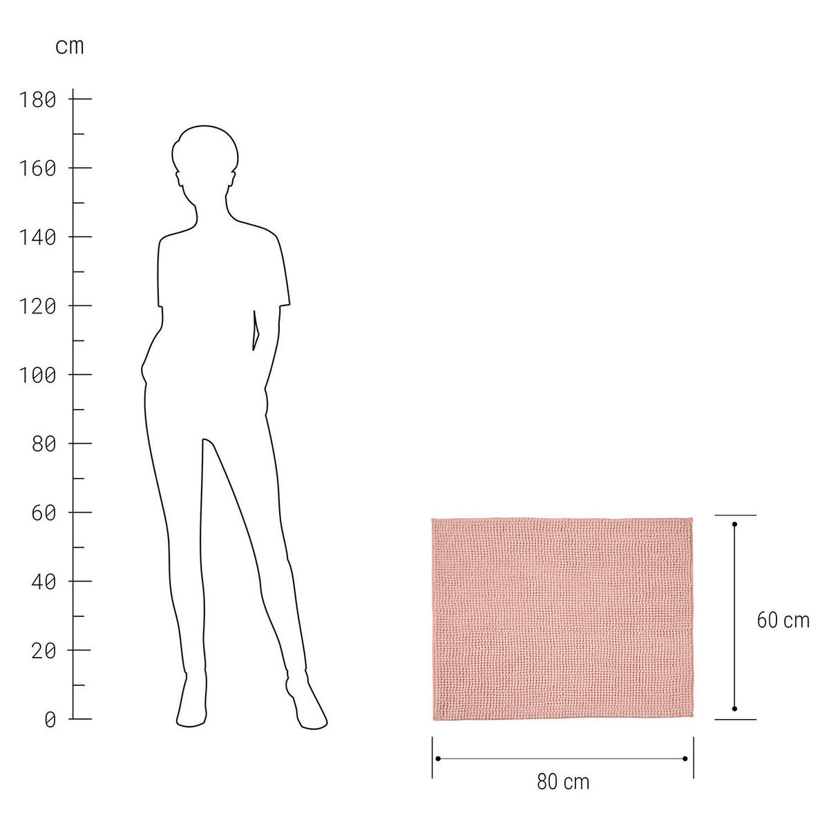 BADEMATTE Popeye - Pink, Textil (60/80cm) - Butlers