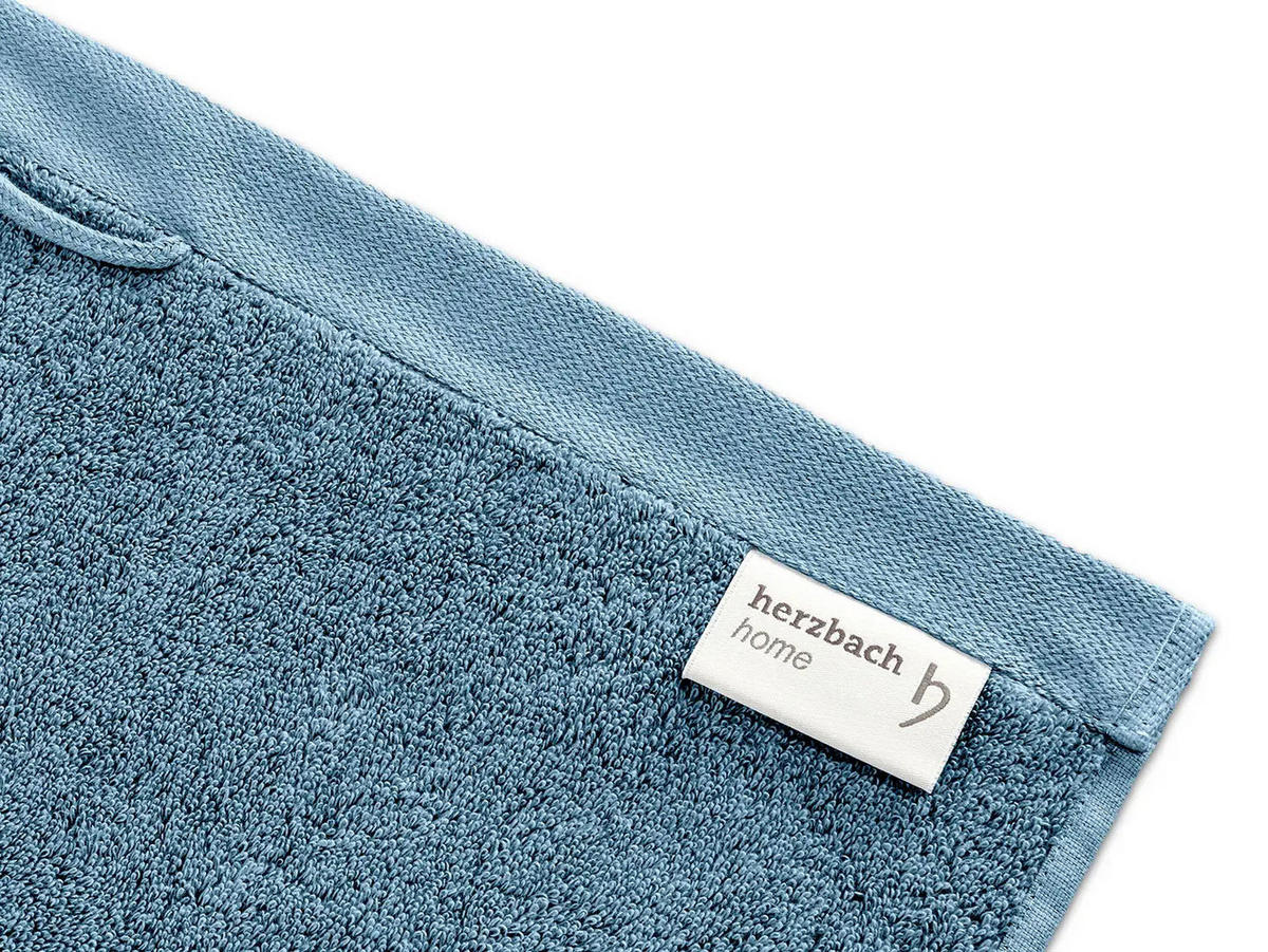 SEIFTUCH 3er Set Pura Blau - Blau, Textil (30/30cm) - Herzbach Home