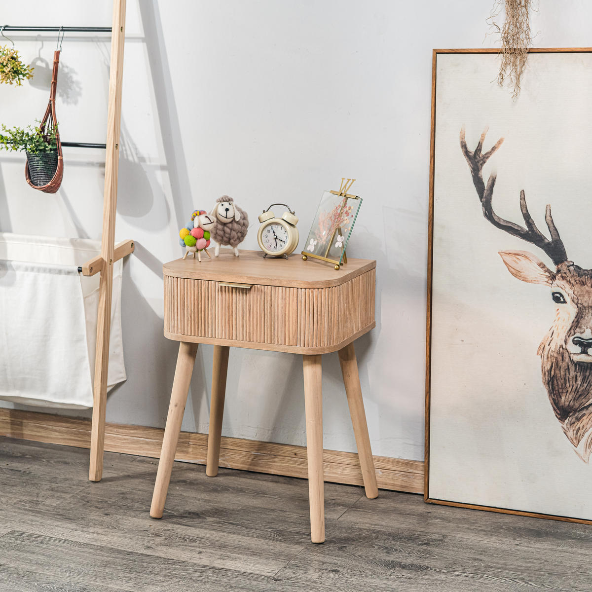 NACHTTISCH Rechteckig Braun 40 x 30 x 55 cm - Braun, Holz (40/55/30cm) - Nordlys