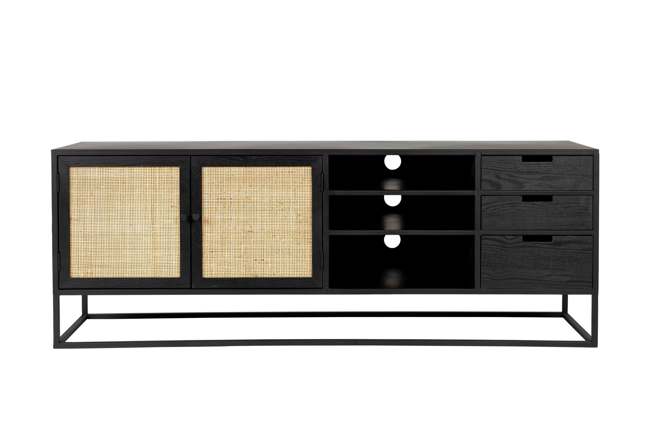 BEISTELLTISCH Lilly - Schwarz - 150/38/55 cm - Schwarz, Holz (150/38/55cm)