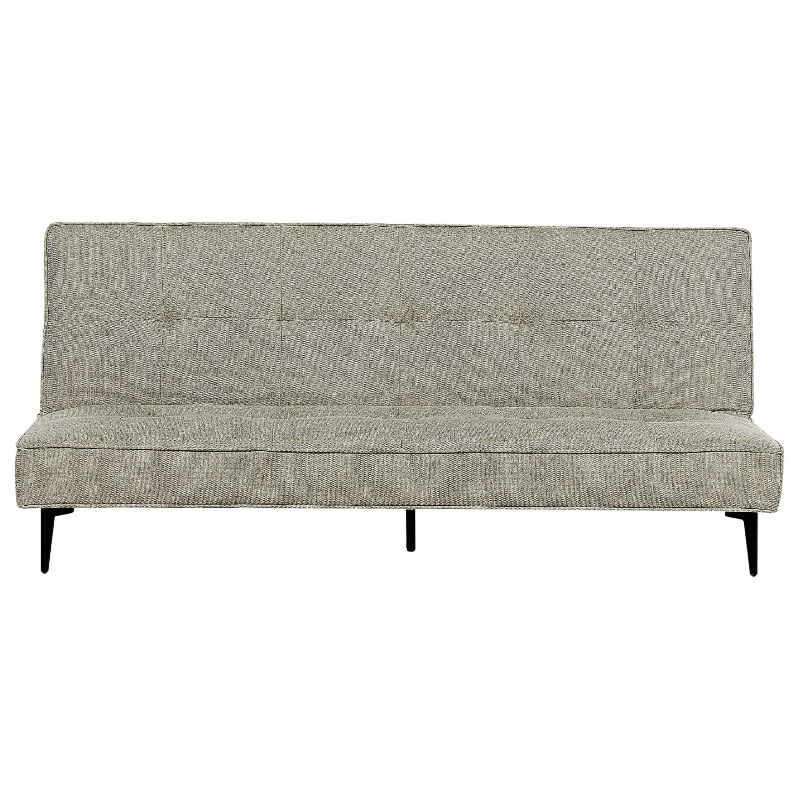 3-SITZER-SCHLAFSOFA hellgrün/schwarz Essvik - Schwarz/Grün, Textil (191/83/90cm) - Beliani
