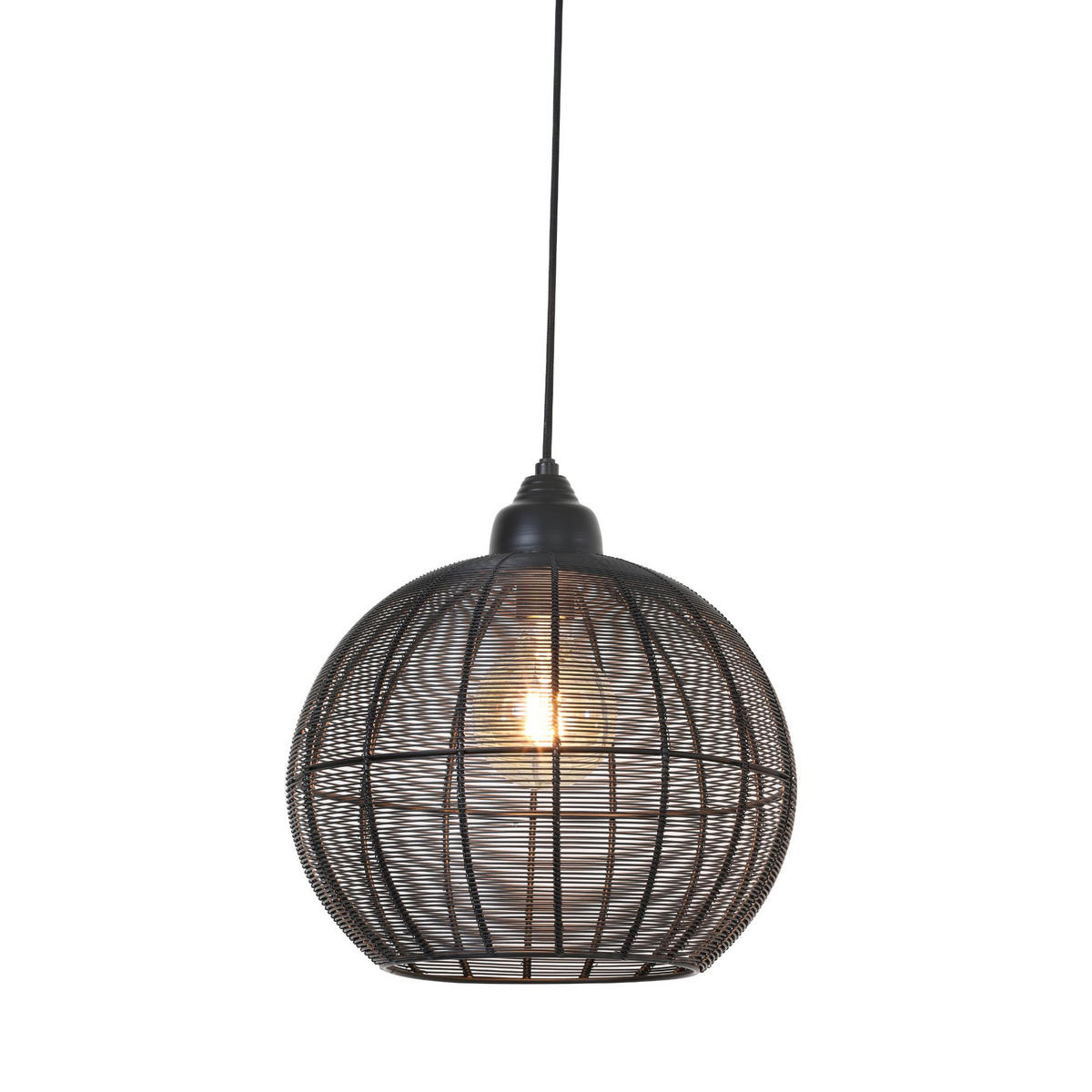 PENDELLEUCHTE Milla Schwarz 36/36/38 cm - Schwarz, Metall (36/36/38cm) - Light & Living