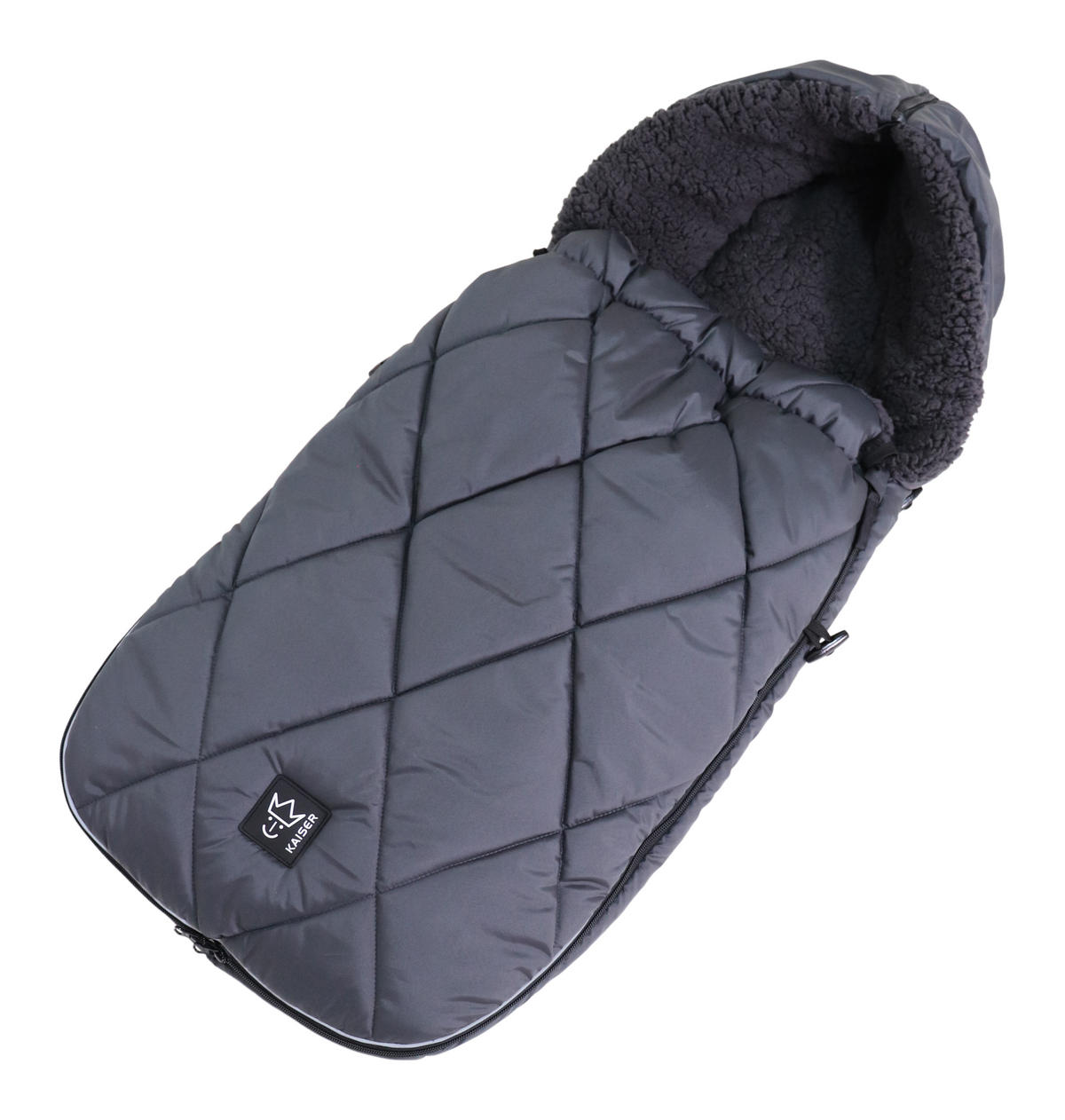 KINDERWAGEN-FUSSSACK XL TOO, anthracite - Dunkelgrau, Textil (46/10/105cm) - Kaiserbaby
