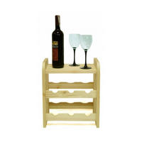 WEINREGAL Pinotwine C 36x34,4x26,5 cm 6 Flaschen Massives Kiefernholz Natur Unbehandelt - Naturfarben, Holz (34.4/36/26.5cm) - PROREGAL