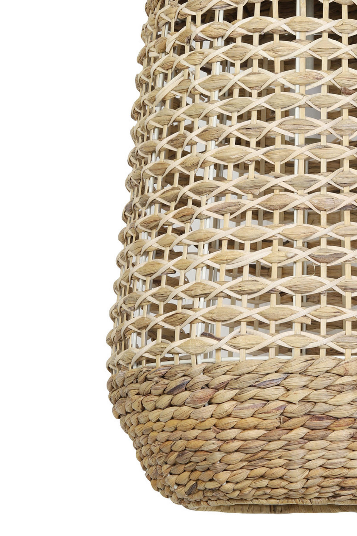 HÄNGELAMPE Tripoli Braun Ø37,5/58 cm - Weiß, Holz (37.5/37.5/58cm) - Light & Living