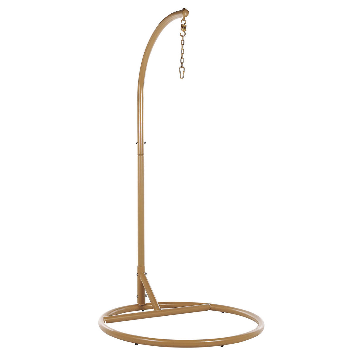 HÄNGESESSEL mit Gestell PE Rattan/Flechtseil natürlich 102 cm Alba - Beige, Kunststoff (102/200/102cm) - Beliani