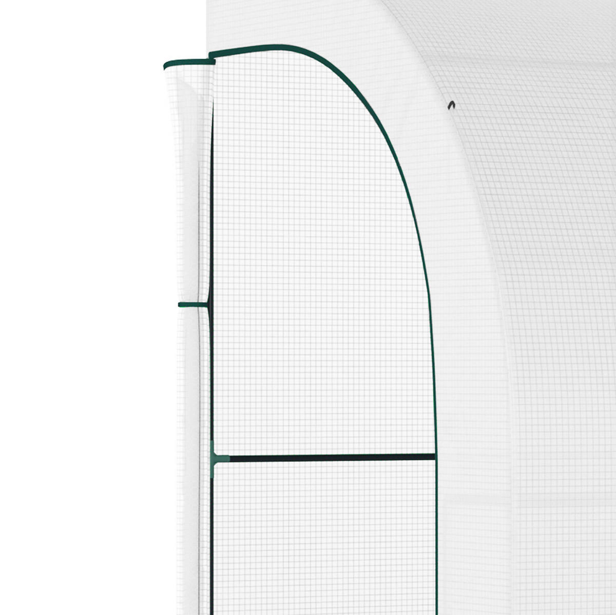 GEWÄCHSHAUS 300/213/150 cm Weiß aus Kunststoff mit 6 Drahtregalen - Weiß, Kunststoff (150/213/300cm) - OKMYHOME