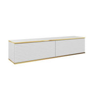 TV-LOWBOARD Weiß POLO Hängend MDF Gerillt 135 cm - Weiß, Holzwerkstoff (135/30/32cm) - Sepro Meble