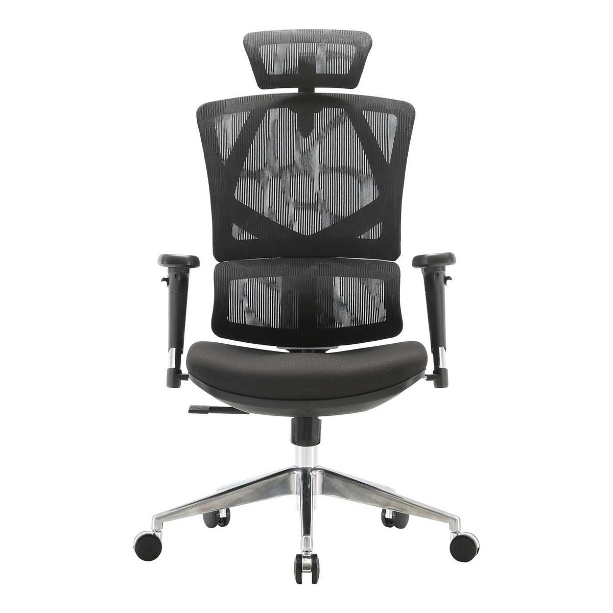 BÜROSTUHL Schwarz - Schwarz, Textil (66/136/95cm) - SIHOO