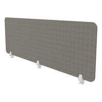 TISCHTRENNWAND Schreibtischtrennwand VITECO 160cm Sesame Signalweiß / Sesame Signalweiß 1600mm - Dunkelgrau/Weiß, Textil (160/1.2/56.2cm) - ASSMANN