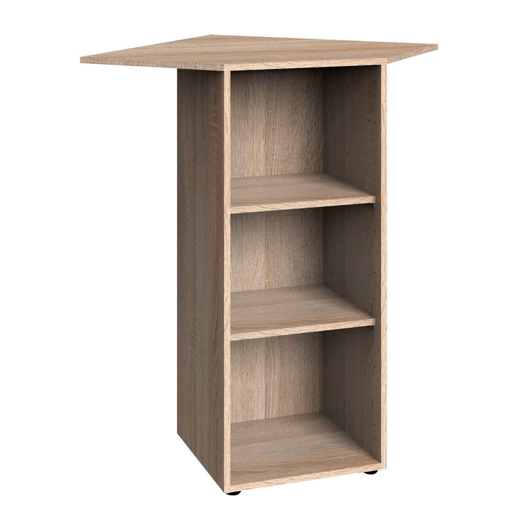 ECKREGAL MULTIRAUMKONZEPT Eiche Sägerau 66 / 40 / 98cm - Eichefarben/Braun, Holz/Holzwerkstoff (66/98/40cm) - Wimex