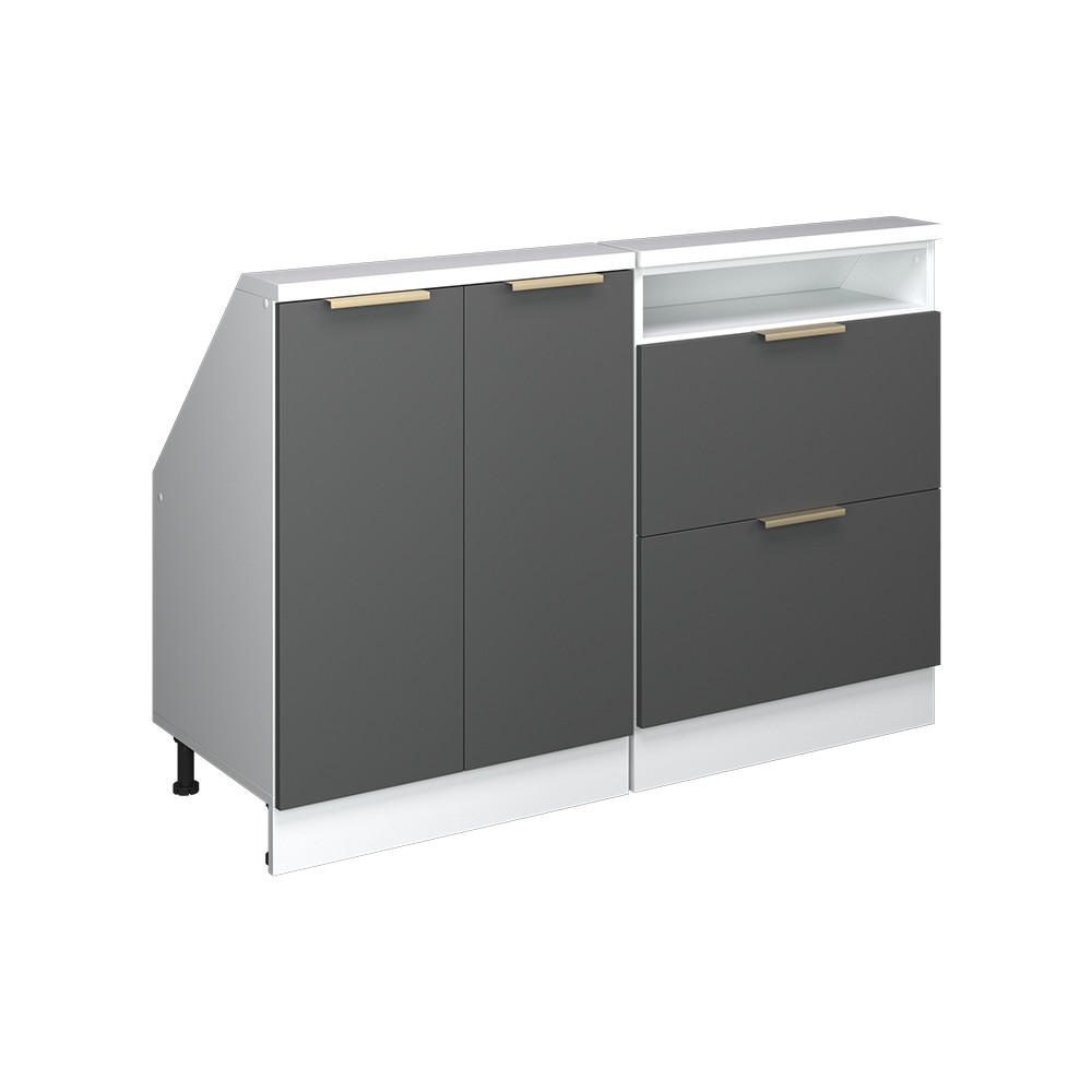 Vicco Küchenschrank Anthrazit, Weiß 120x83.8x46 cm