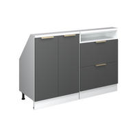 SADA SKŘÍNÍ PRO ŠIKMOU STŘECHU Rion Antracitově zlatý - antracitová, kompozitní dřevo (120/81.6/46cm) - Vicco