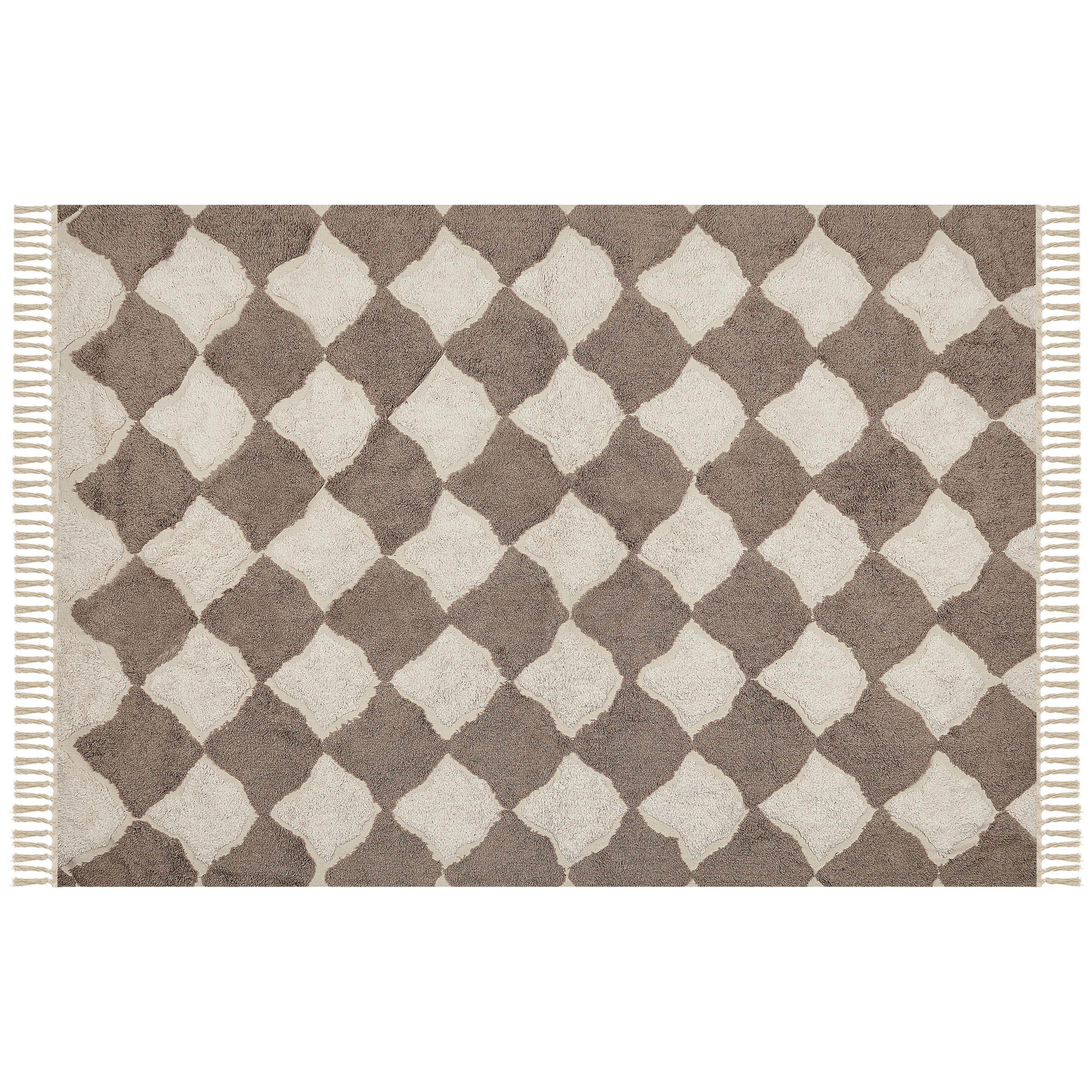 KURZFLOR-TEPPICH Sinop 230/160 cm - Braun, Textil (160/230cm) - Beliani